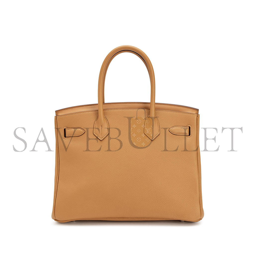 H**mes master birkin 35 swift leather biscuit silver buckle bag h049362cc06 (35*25*18cm)